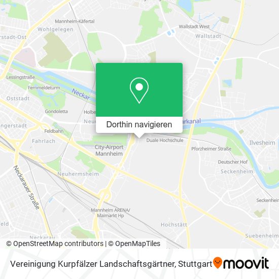 Vereinigung Kurpfälzer Landschaftsgärtner Karte
