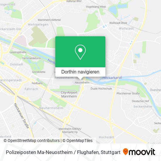 Polizeiposten Ma-Neuostheim / Flughafen Karte