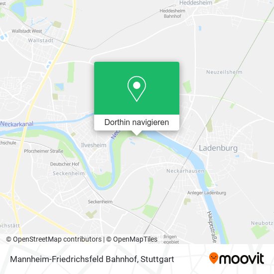 Mannheim-Friedrichsfeld Bahnhof Karte