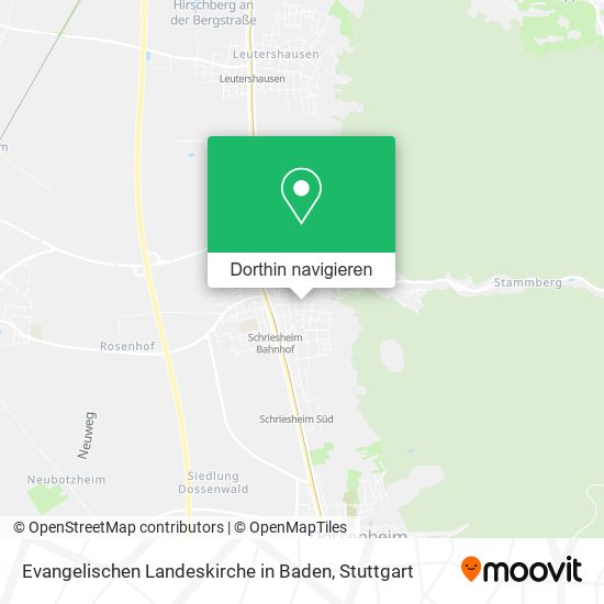 Evangelischen Landeskirche in Baden Karte