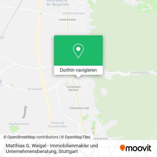 Matthias G. Weigel - Immobilienmakler und Unternehmensberatung Karte