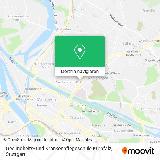 Gesundheits- und Krankenpflegeschule Kurpfalz Karte