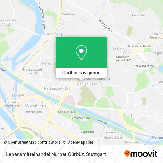Lebensmittelhandel Nurbet Gürbüz Karte
