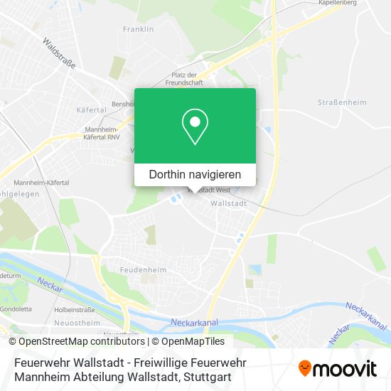 Feuerwehr Wallstadt - Freiwillige Feuerwehr Mannheim Abteilung Wallstadt Karte