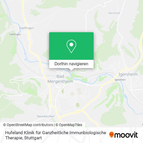 Hufeland Klinik für Ganzheitliche Immunbiologische Therapie Karte
