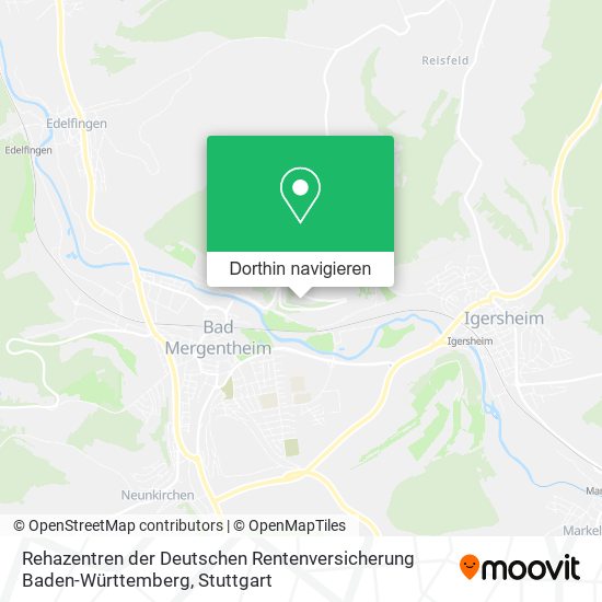 Rehazentren der Deutschen Rentenversicherung Baden-Württemberg Karte