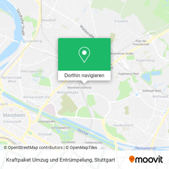 Kraftpaket Umzug und Entrümpelung Karte