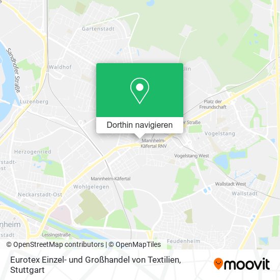Eurotex Einzel- und Großhandel von Textilien Karte