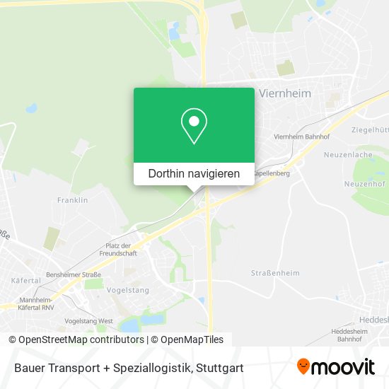 Bauer Transport + Speziallogistik Karte