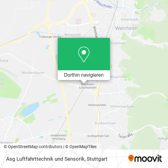 Asg Luftfahrttechnik und Sensorik Karte