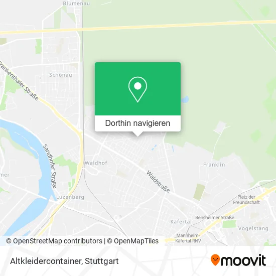 Altkleidercontainer Karte