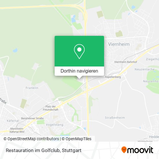 Restauration im Golfclub Karte