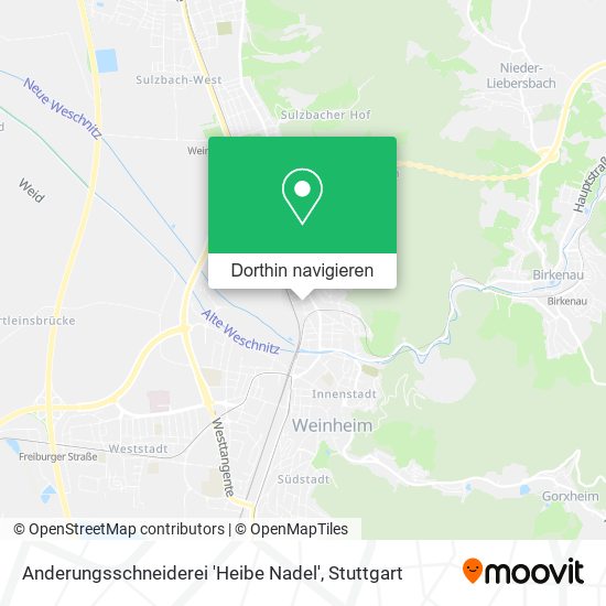 Anderungsschneiderei 'Heibe Nadel' Karte
