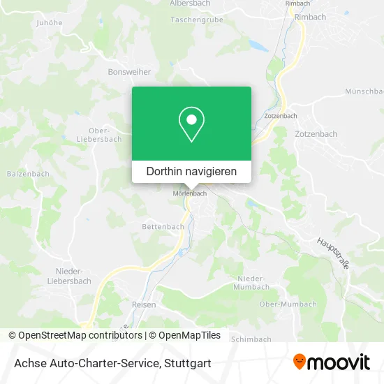 Achse Auto-Charter-Service Karte