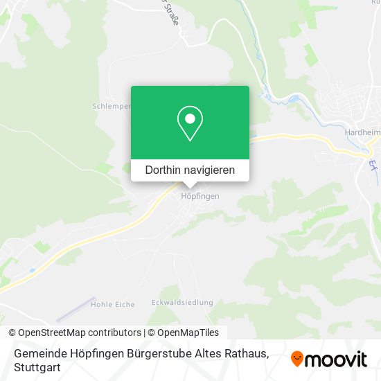 Gemeinde Höpfingen Bürgerstube Altes Rathaus Karte