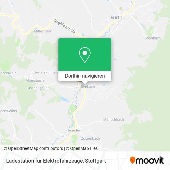 Ladestation für Elektrofahrzeuge Karte