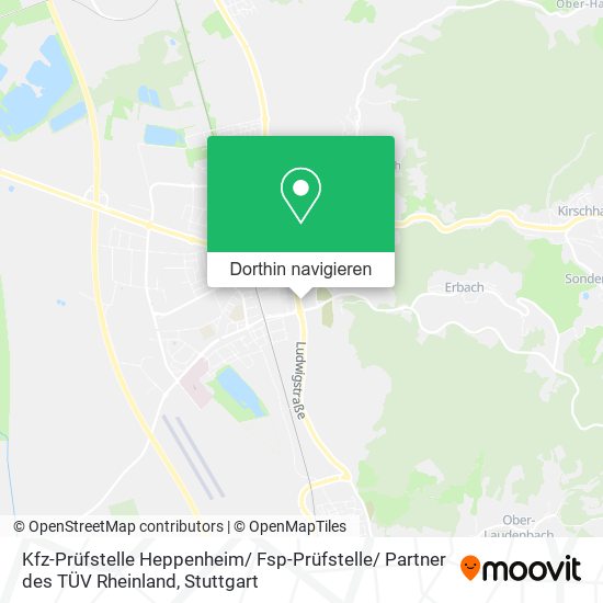 Kfz-Prüfstelle Heppenheim/ Fsp-Prüfstelle/ Partner des TÜV Rheinland Karte