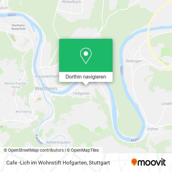 Cafe -Lich im Wohnstift Hofgarten Karte