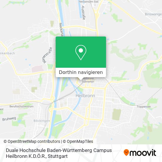 Duale Hochschule Baden-Württemberg Campus Heilbronn K.D.Ö.R. Karte