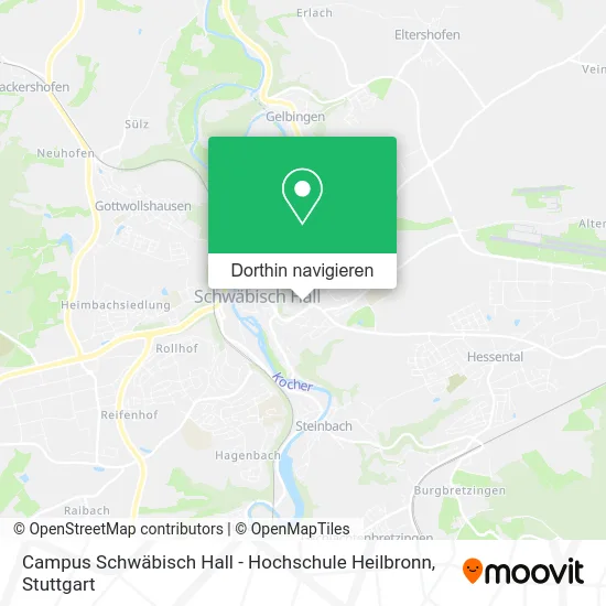Campus Schwäbisch Hall - Hochschule Heilbronn Karte