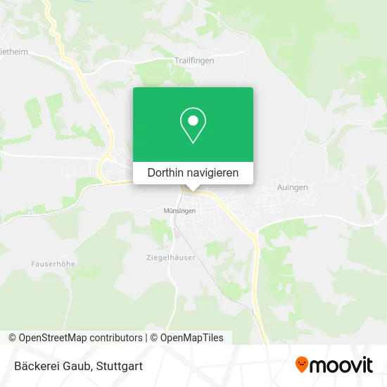 Bäckerei Gaub Karte