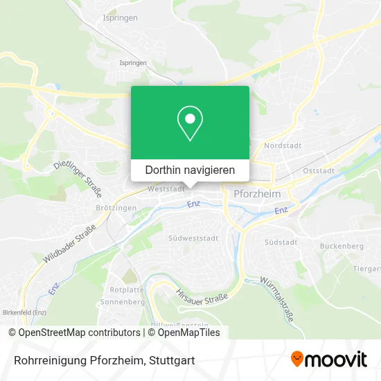 Rohrreinigung Pforzheim Karte