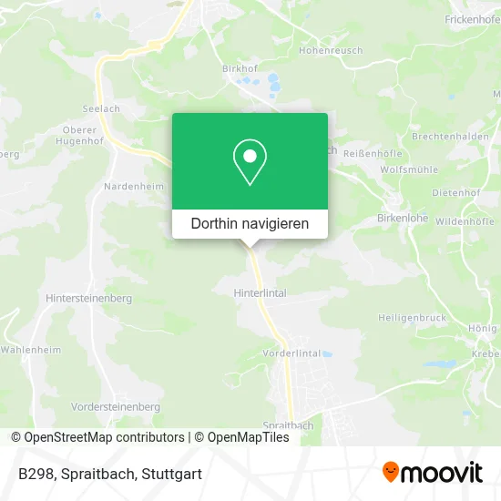 B298, Spraitbach Karte