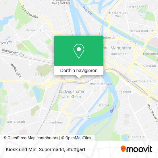 Kiosk und Mini Supermarkt Karte