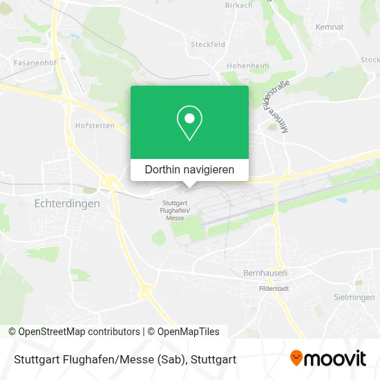 Stuttgart Flughafen / Messe (Sab) Karte