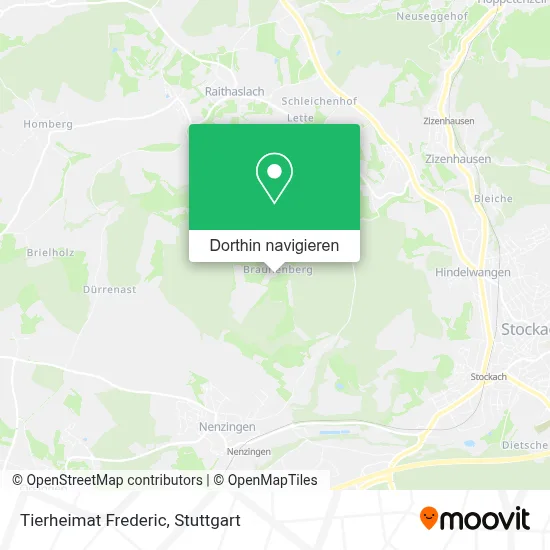 Tierheimat Frederic Karte