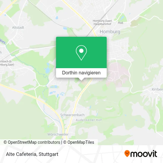 Alte Cafeteria Karte