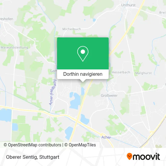 Oberer Sentig Karte