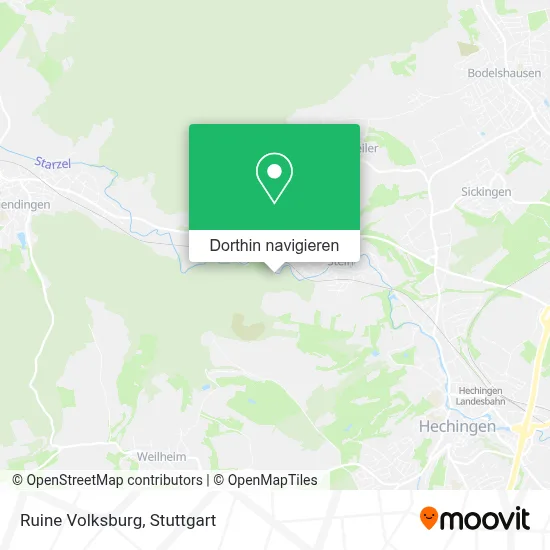Ruine Volksburg Karte