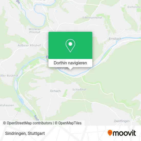 Sindringen Karte