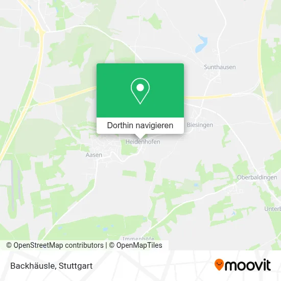 Backhäusle Karte