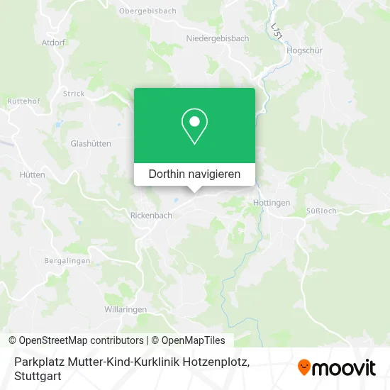Parkplatz Mutter-Kind-Kurklinik Hotzenplotz Karte
