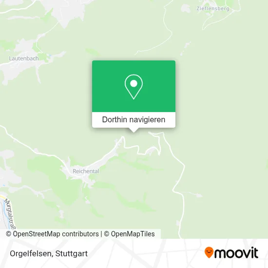 Orgelfelsen Karte