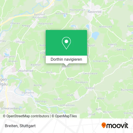 Breiten Karte