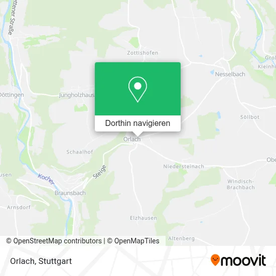 Orlach Karte