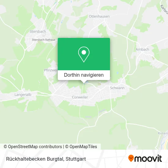 Rückhaltebecken Burgtal Karte