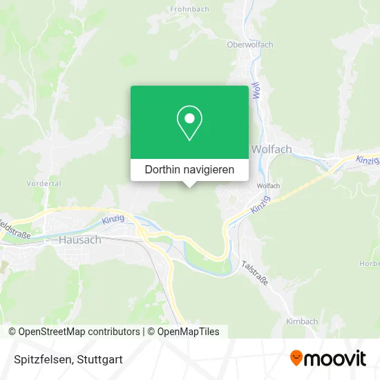 Spitzfelsen Karte