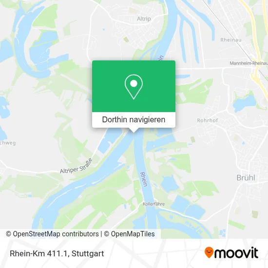 Rhein-Km 411.1 Karte