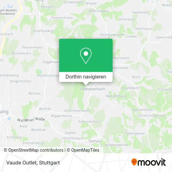 Vaude Outlet Karte