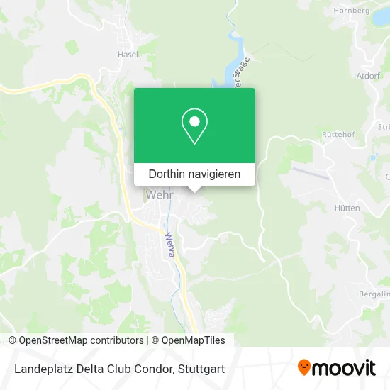 Landeplatz Delta Club Condor Karte