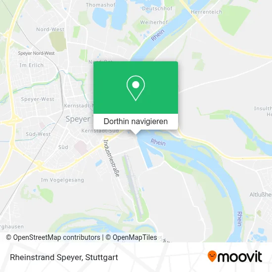 Rheinstrand Speyer Karte