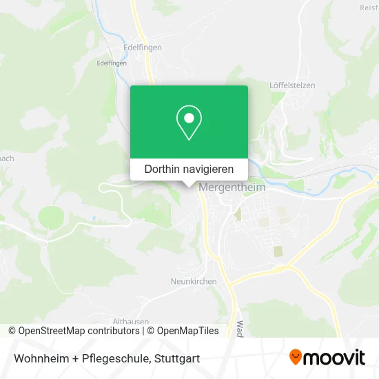 Wohnheim + Pflegeschule Karte