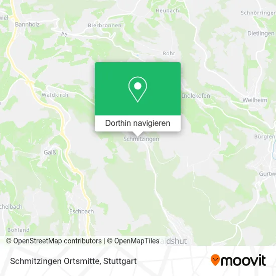 Schmitzingen Ortsmitte Karte