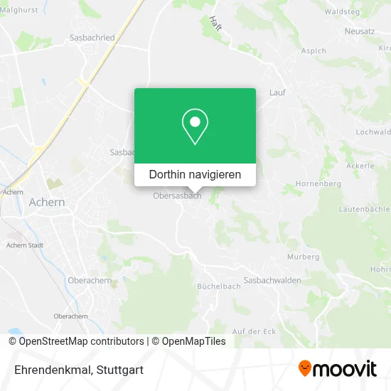 Ehrendenkmal Karte