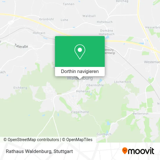 Rathaus Waldenburg Karte