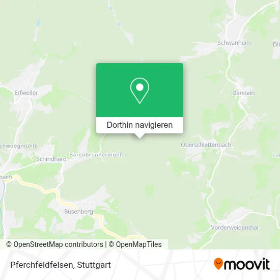 Pferchfeldfelsen Karte